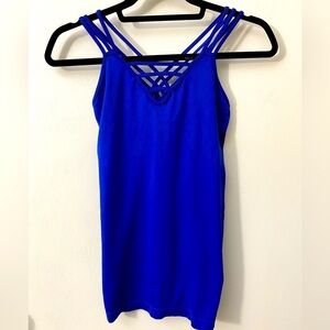 Love Charm tank top crisscross straps in back Sz OS Juniors   T-08